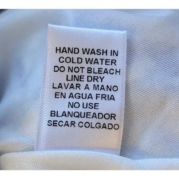 Entro Babydoll Minidress Medium White Blue Floral Ruffle Puff Sleeve Cottagecore - Picture 10 of 11